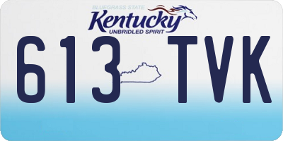 KY license plate 613TVK