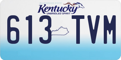 KY license plate 613TVM
