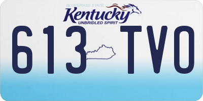KY license plate 613TVO