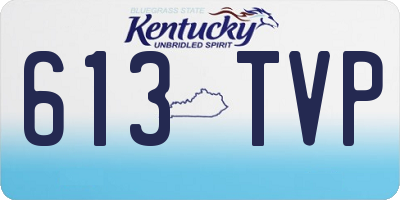 KY license plate 613TVP