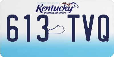 KY license plate 613TVQ