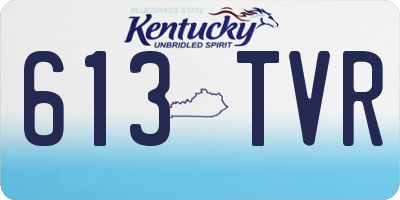 KY license plate 613TVR