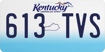 KY license plate 613TVS