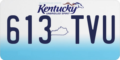 KY license plate 613TVU