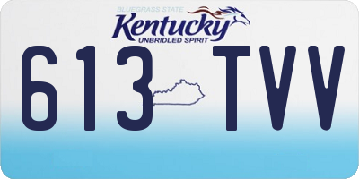 KY license plate 613TVV