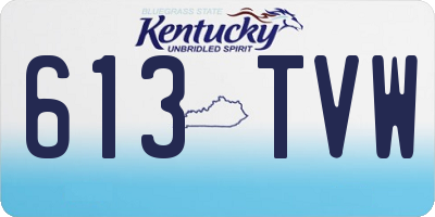 KY license plate 613TVW