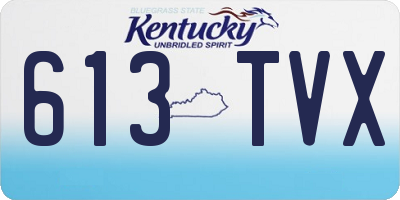 KY license plate 613TVX
