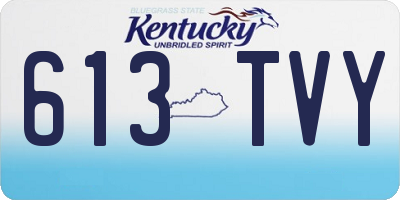 KY license plate 613TVY