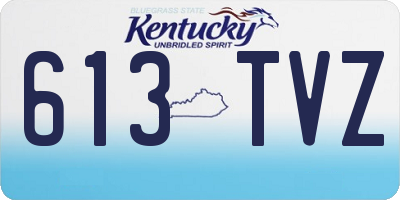 KY license plate 613TVZ