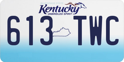 KY license plate 613TWC