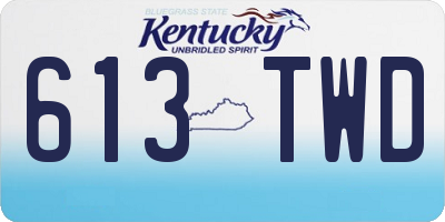 KY license plate 613TWD
