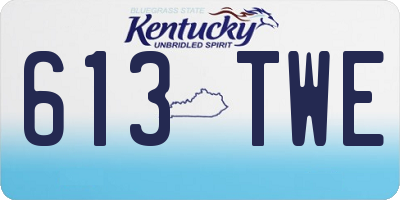 KY license plate 613TWE