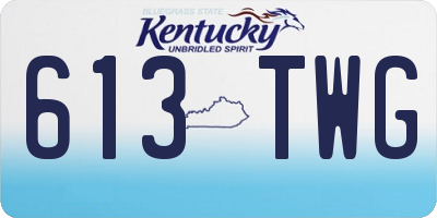 KY license plate 613TWG