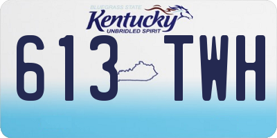 KY license plate 613TWH