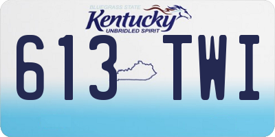 KY license plate 613TWI