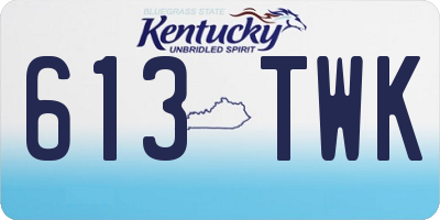 KY license plate 613TWK
