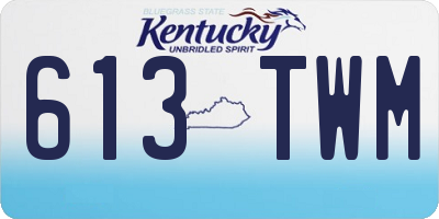 KY license plate 613TWM