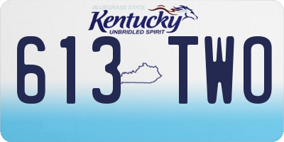 KY license plate 613TWO