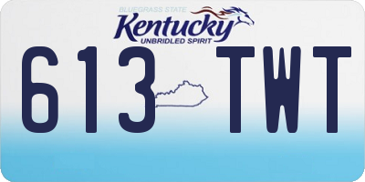 KY license plate 613TWT