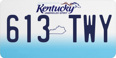 KY license plate 613TWY