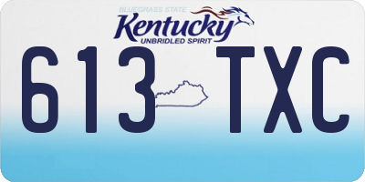KY license plate 613TXC