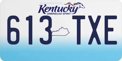 KY license plate 613TXE