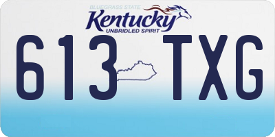 KY license plate 613TXG