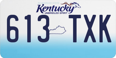 KY license plate 613TXK