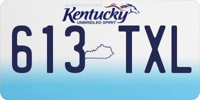 KY license plate 613TXL