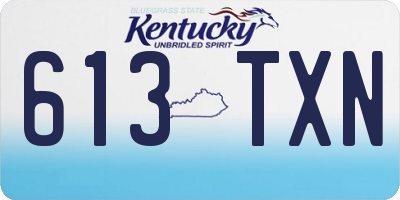 KY license plate 613TXN