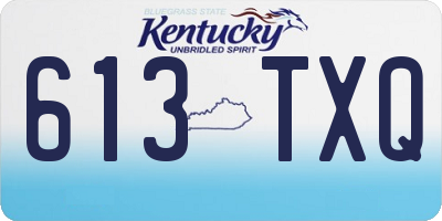 KY license plate 613TXQ