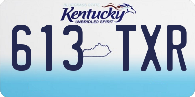 KY license plate 613TXR