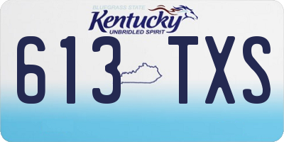 KY license plate 613TXS