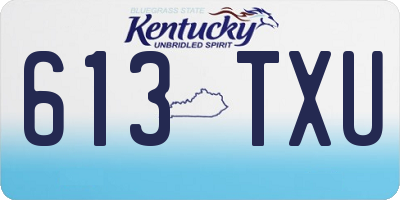 KY license plate 613TXU