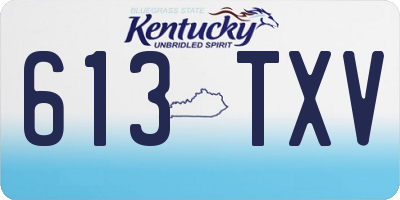 KY license plate 613TXV