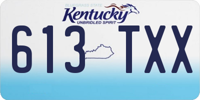 KY license plate 613TXX
