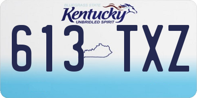 KY license plate 613TXZ