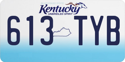 KY license plate 613TYB