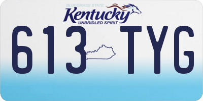 KY license plate 613TYG