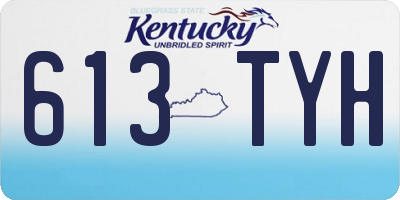 KY license plate 613TYH