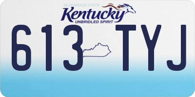 KY license plate 613TYJ