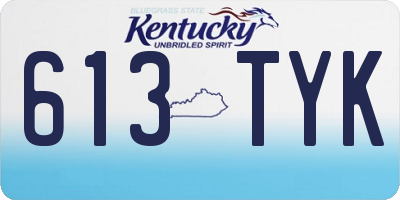 KY license plate 613TYK