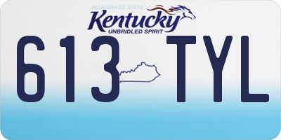 KY license plate 613TYL