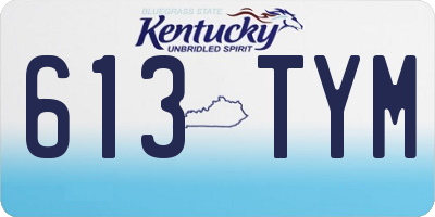 KY license plate 613TYM