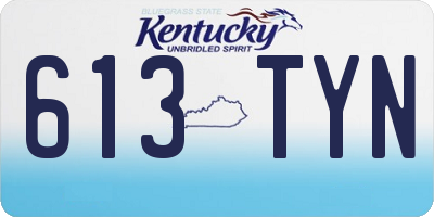 KY license plate 613TYN