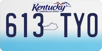 KY license plate 613TYO