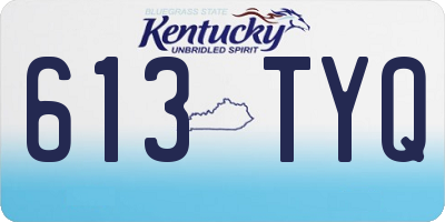 KY license plate 613TYQ
