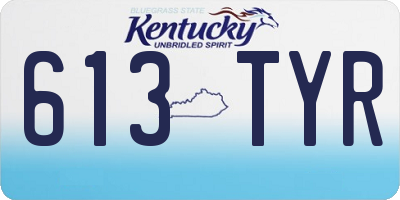 KY license plate 613TYR