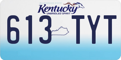 KY license plate 613TYT