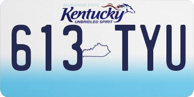 KY license plate 613TYU